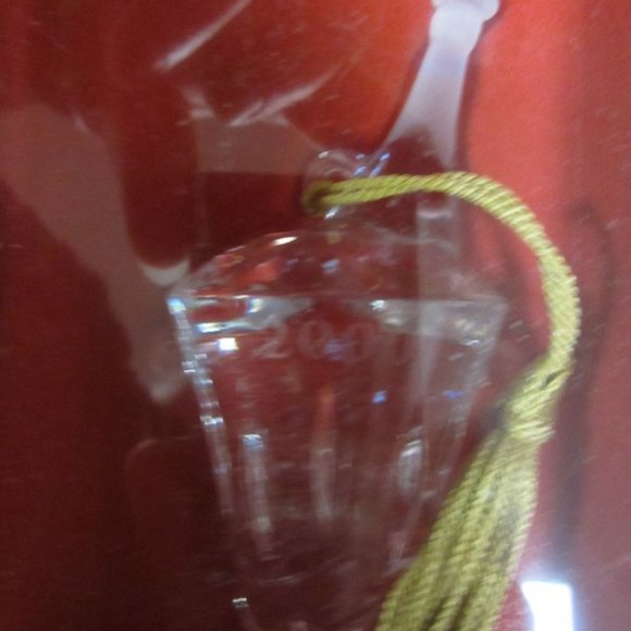VTG 2000 GORHAM CRYSTAL MILLENIUM ORNAMENT CHAMPAGNE BOTTLE W/BUCKET, ORIG BOX - Picture 3 of 6
